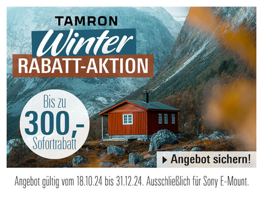 Tamron Winteraktion für Sony E-Mount bis 31.12.24