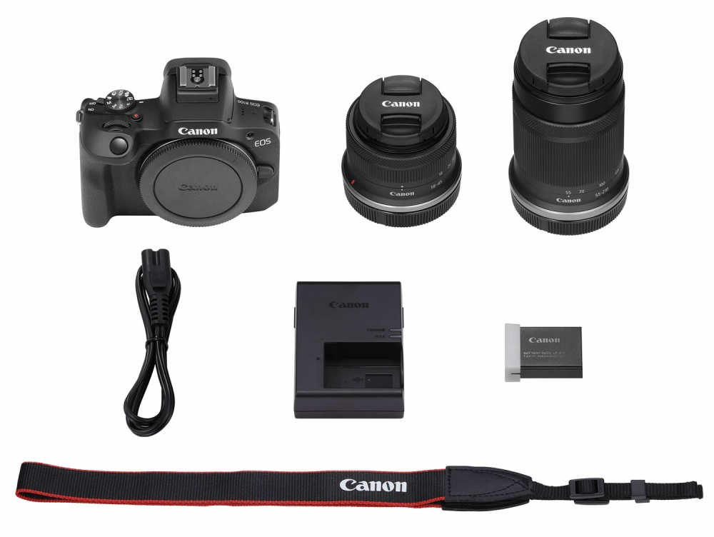 Canon EOS R100 Kit RF-S 18-45mm IS STM + 55-210 mm IS STM